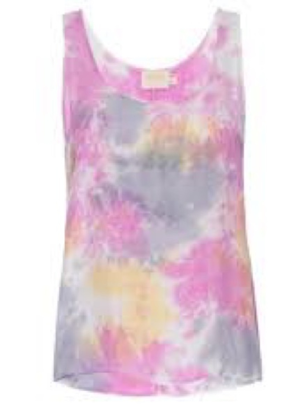Nation LTD Pink & Gray Tie-Dye Tank Top